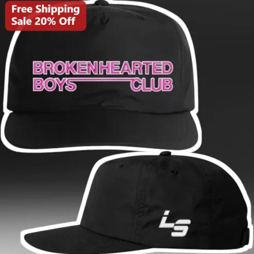 Broken Hearted Boys Club Hat Louis Tomlinson Fan Merch Black Five Panel Cap