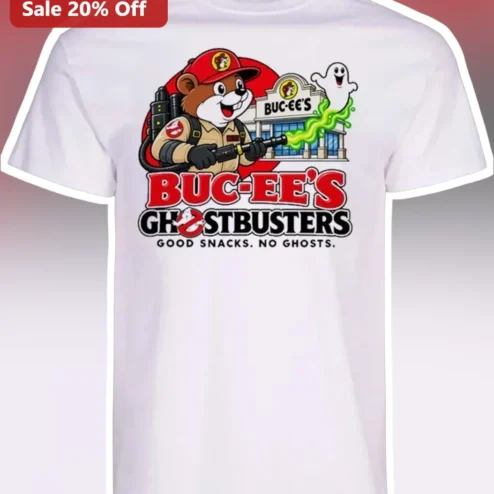 Buc-ee's Ghostbusters Good Snacks No Ghosts Graphic Tee