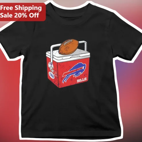 Buffalo Bills Vintage Retro Football Cooler Graphic Tee for Men Women NFL Fans