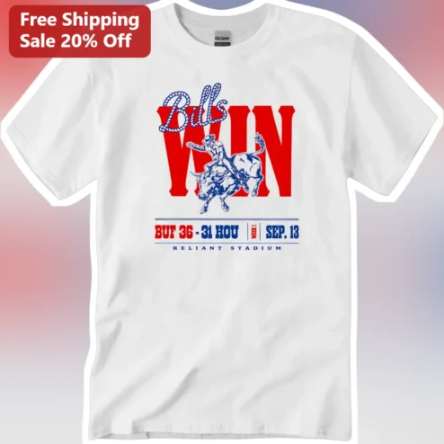 Buffalo Bills Win Rodeo Bull Rider Vintage Graphic Tee for Men Women Game Day Gift