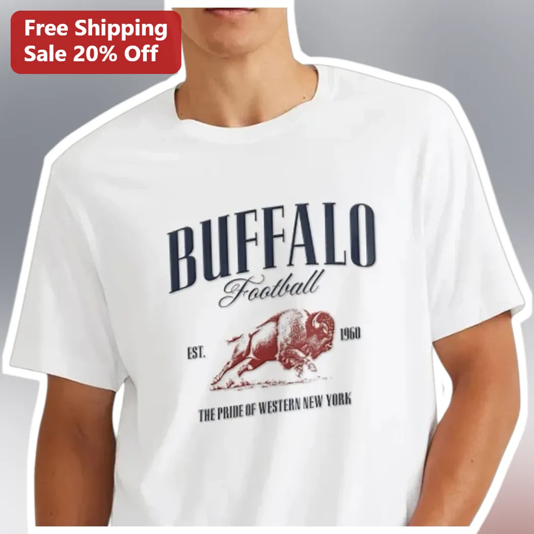 Buffalo Football EST. 1960 The Pride of Western New York Vintage Graphic Tee