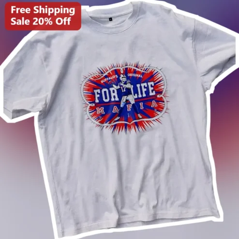 Buffalo's Original For Life Mafia Tee Buffalo NY Pride Vintage Sports Graphic Shirt