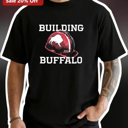 Building Buffalo Graphic Tee Construction Worker Gift for Men