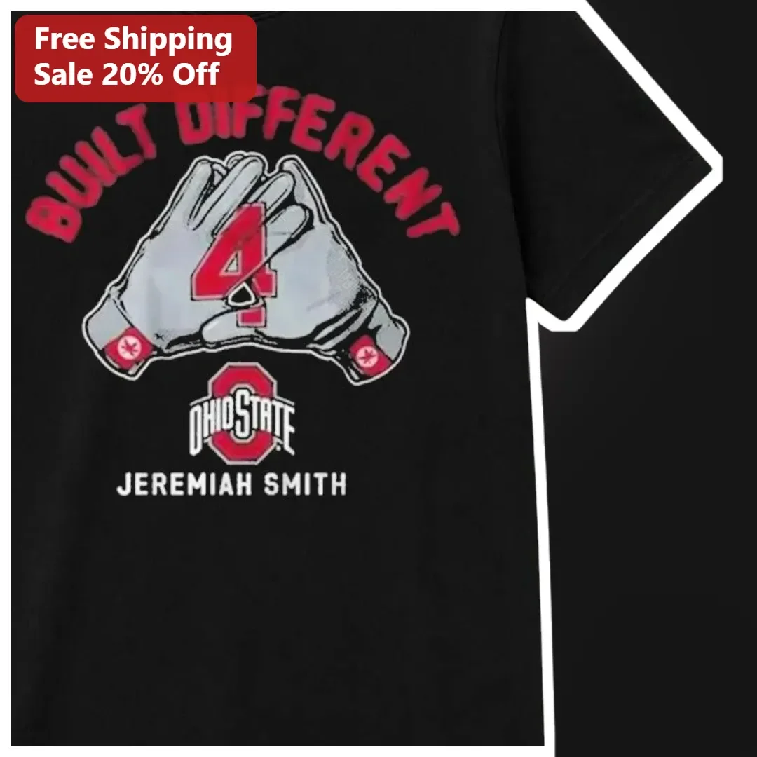 Built Different Ohio State Jeremiah Smith Buckeyes Football Fan Graphic Tee