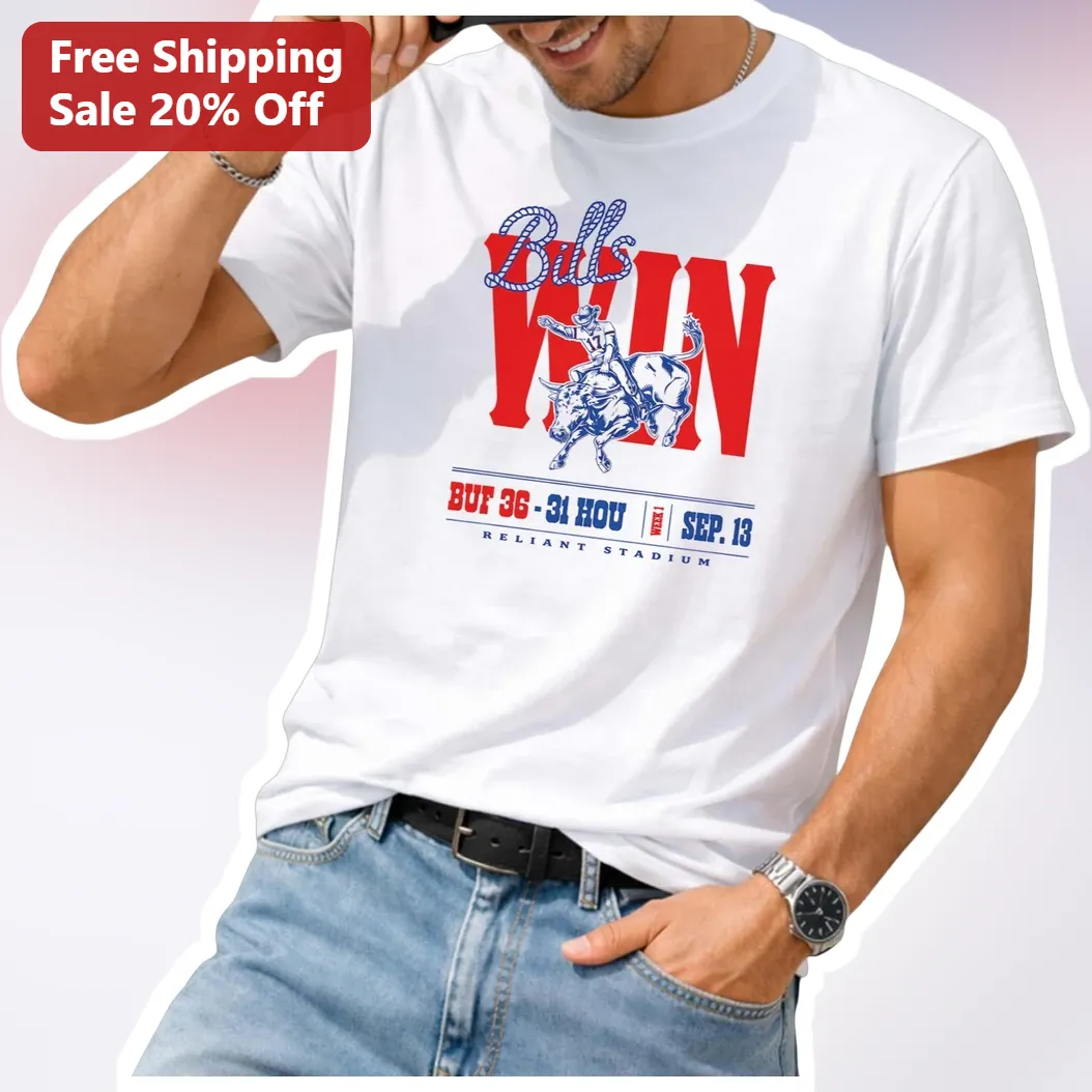 Bulls Win BUF 36-31 HOU Week 1 Reliant Stadium Graphic Tee