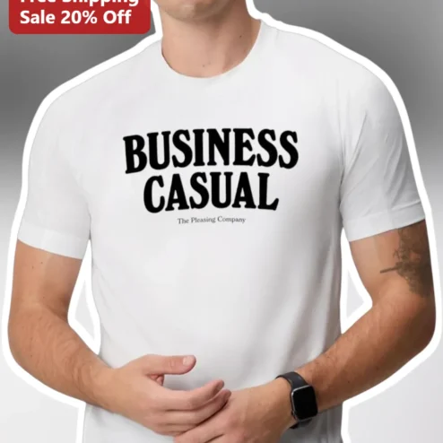 Business Casual Tee Funny Work Humor Shirt for Office Workers Men Women