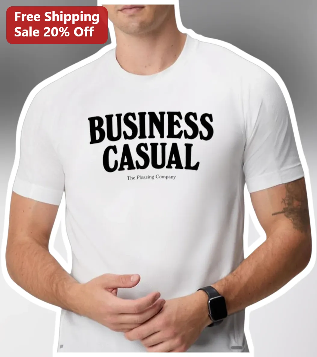 Business Casual Tee Funny Work Humor Shirt for Office Workers Men Women
