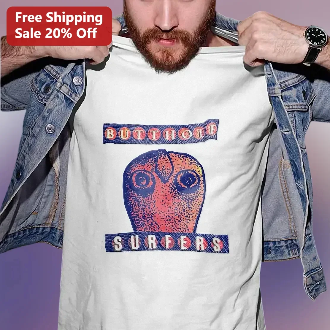Butthole Surfers Vintage Band Graphic Tee Unisex Heavy Cotton Merch