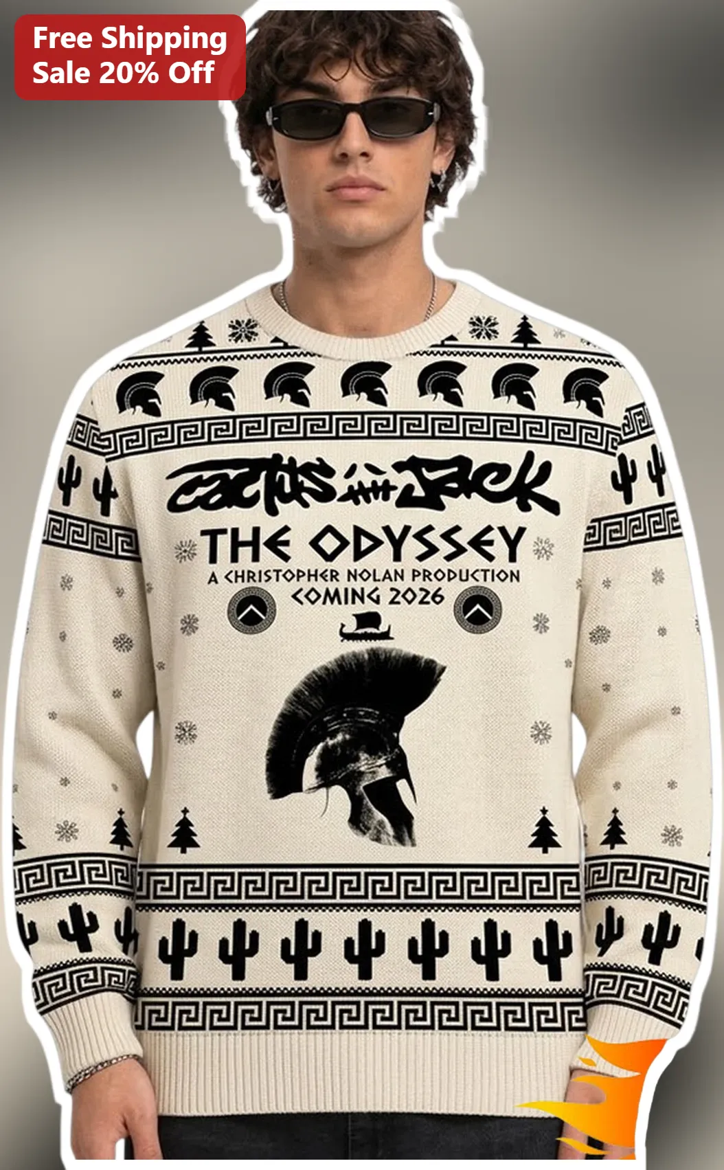 Cactus Jack The Odyssey Travis Scott Ugly Christmas Sweater