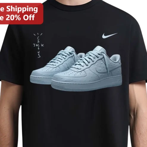 Cactus Jack Travis Scott Nike Air Force 1 Ostrich Graphic Tee
