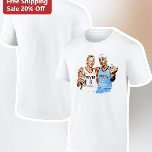 Caitlin Clark Angel Reese Watercolor Graphic Tee WNBA Basketball Fan Gift