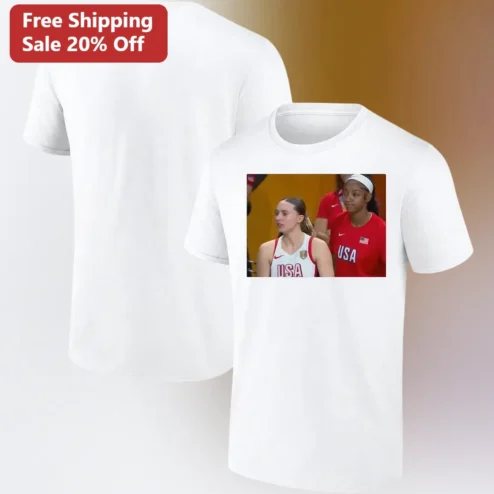 Caitlin Clark USA Basketball Photo Graphic Tee for Women Fans Gift