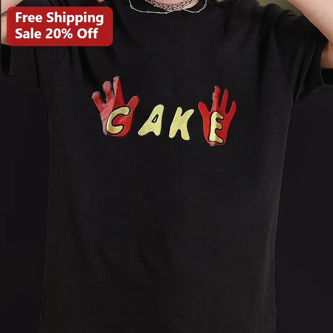 CAKE Tee Funny Baking Graphic T-Shirt for Men Women Foodie Gift