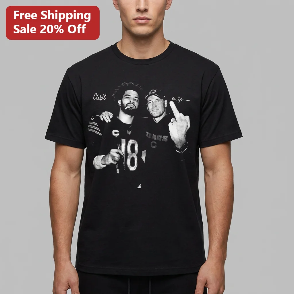 Caleb Williams Jaylon Johnson Tee Chicago Bears Football Signature Gift for Fans