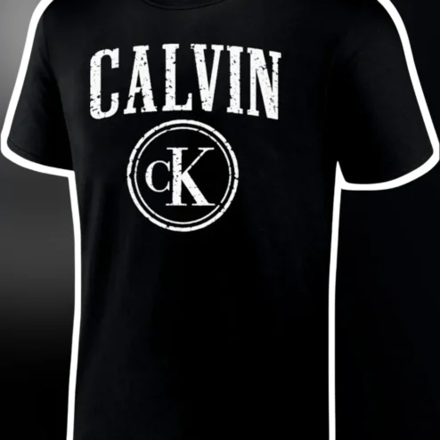 Calvin Klein CK Logo Vintage Distressed Graphic Tee for Men