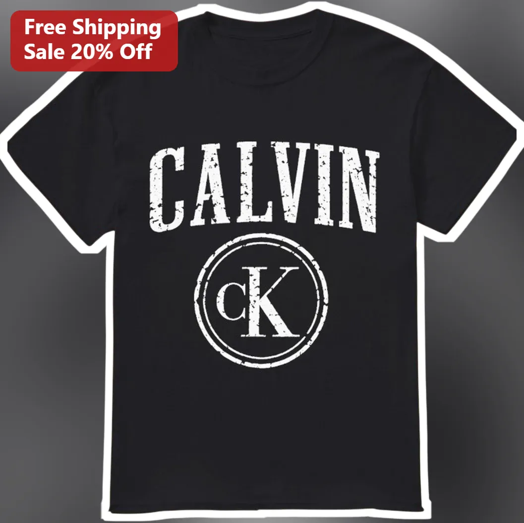 Calvin Name Distressed Vintage Typography Graphic Tee for Men Women