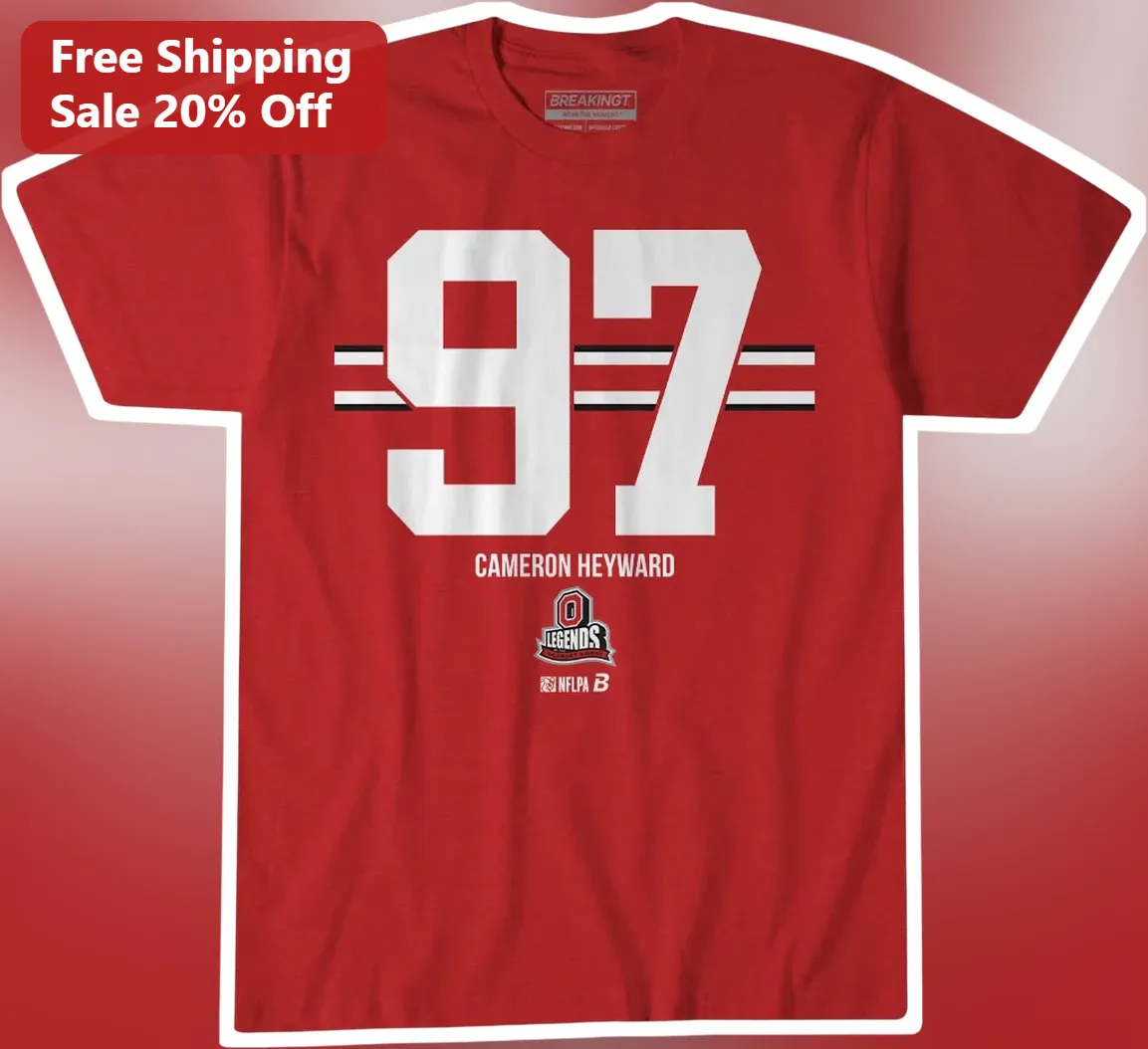 Cameron Heyward Legends Steelers Jersey Style Graphic Tee NFL Fan Apparel