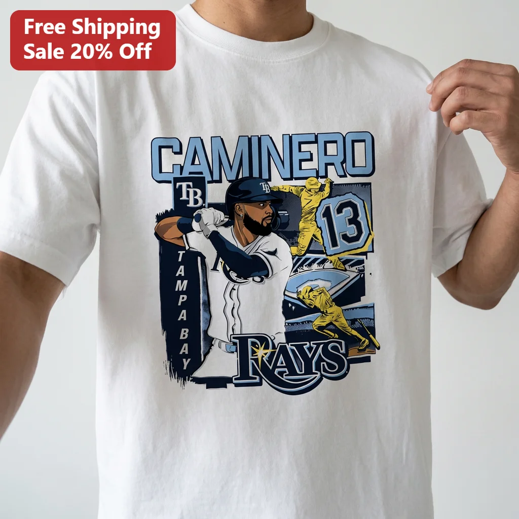 Caminero 13 Tampa Bay Rays Tee Junior Caminero Vintage Baseball Graphic Shirt Gift for MLB Fans