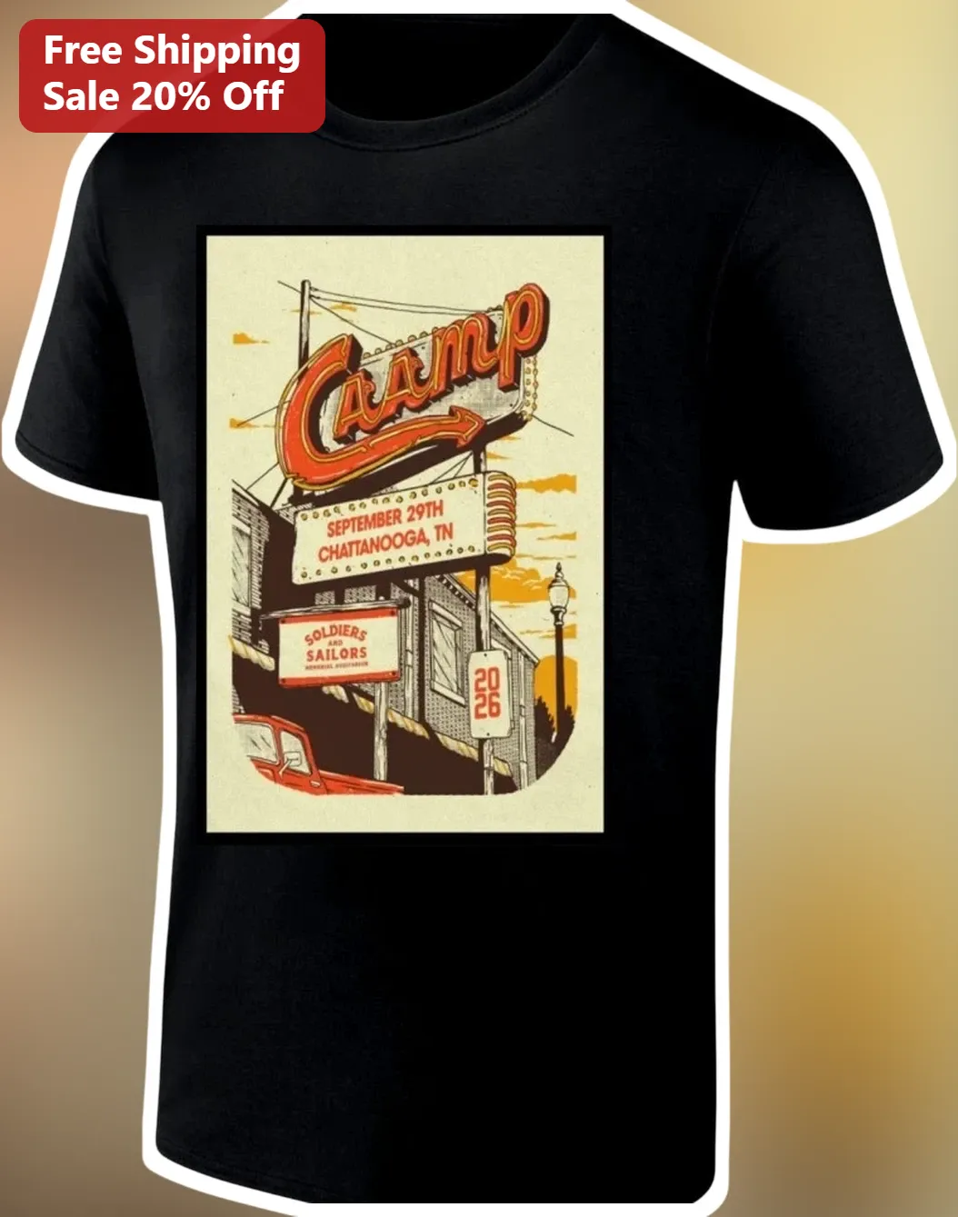 Camp Soldiers and Sailors Vintage Retro Tee for Veterans Reunion Attendees