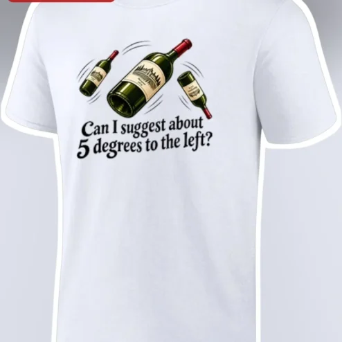 Can I Suggest About 5 Degrees To The Left? Funny Grammar Humor Tee For Linguists And Teachers