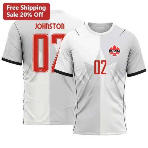 Canada Soccer Jersey Custom Name Number White National Team Kit