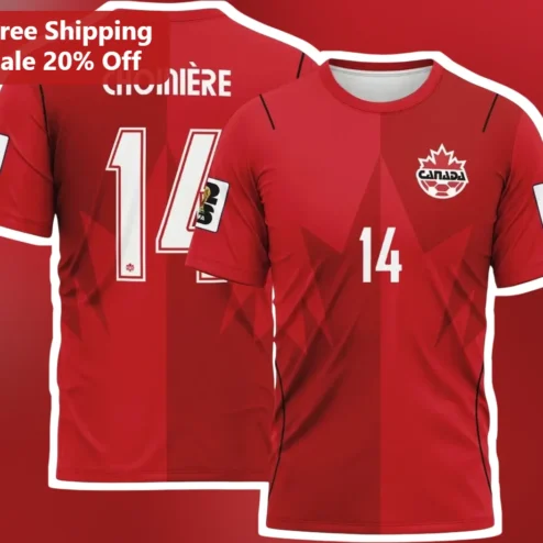 Canada Soccer Jersey Mockup Tee Personalized Custom Name Number Fan Gift