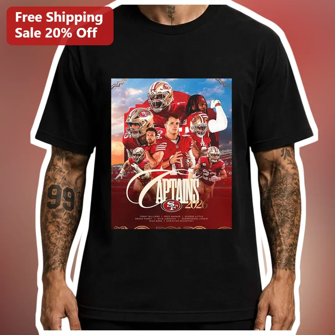 Captains 2026 San Francisco 49ers Players Collage Graphic Tee
