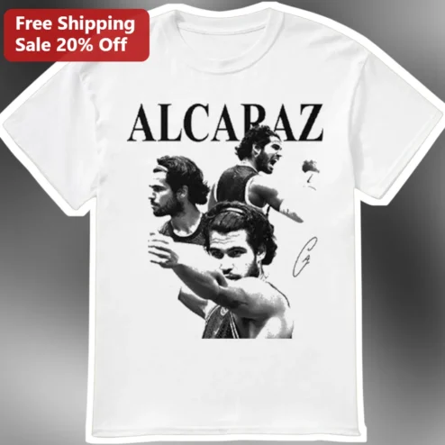 Carlos Alcaraz Signature Graphic Tee Tennis Fan Gift