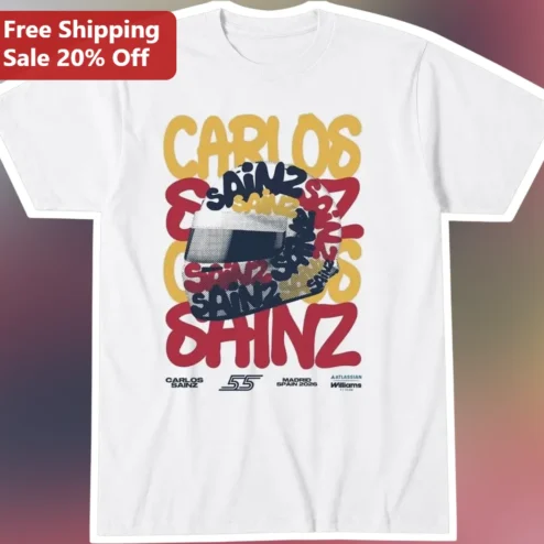 Carlos Sainz 55 Madrid Spain 2026 F1 Racing Driver Graphic Tee