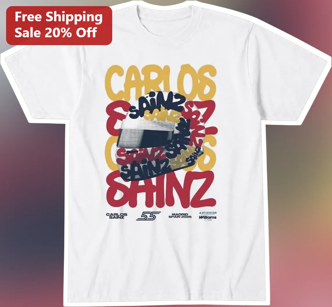 Carlos Sainz 55 Madrid Spain 2026 F1 Racing Driver Graphic Tee
