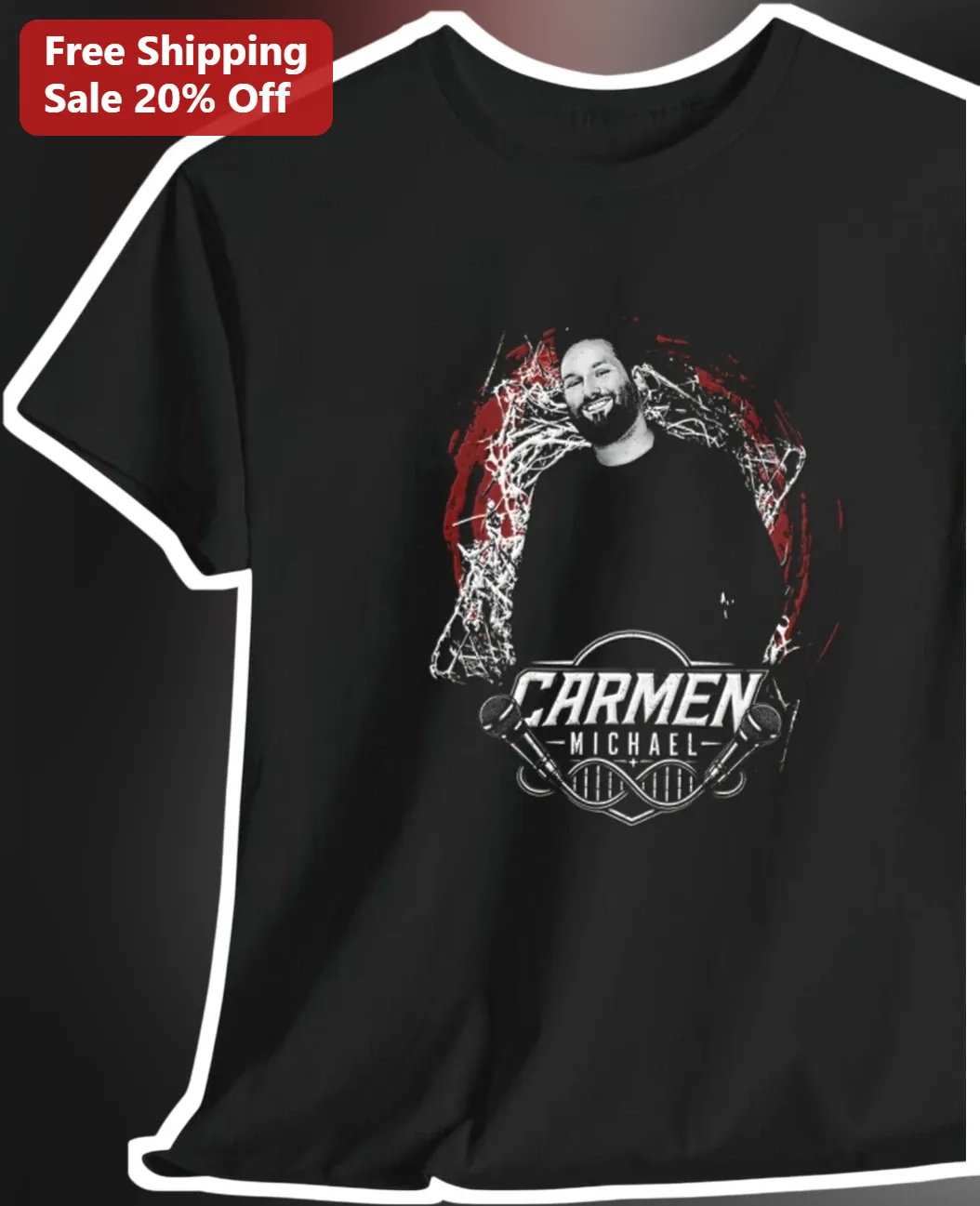 Carmen Michael Indie Wrestling Broadcaster Tee