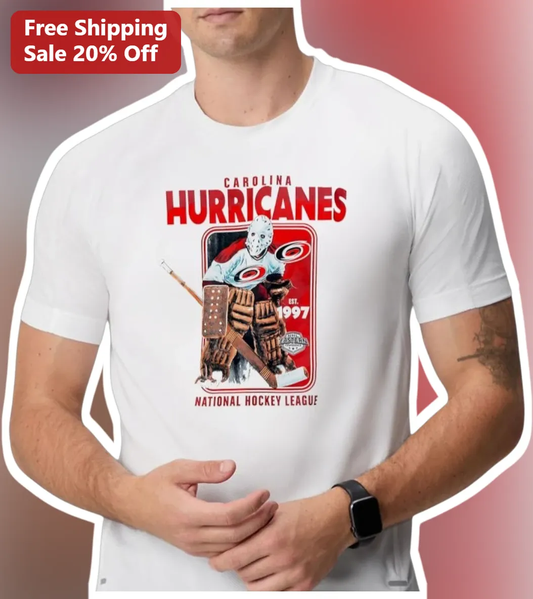 Carolina Hurricanes Vintage Hockey Goalie Graphic Tee National Hockey League Fan Gear