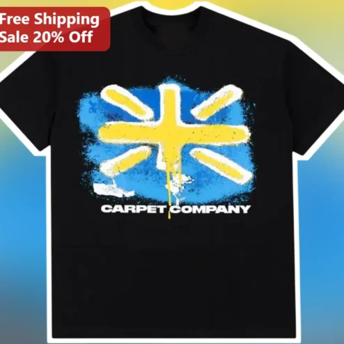 Carpet Company Distressed Walmart Spark Logo Parody Graphic Tee for Retail Workers