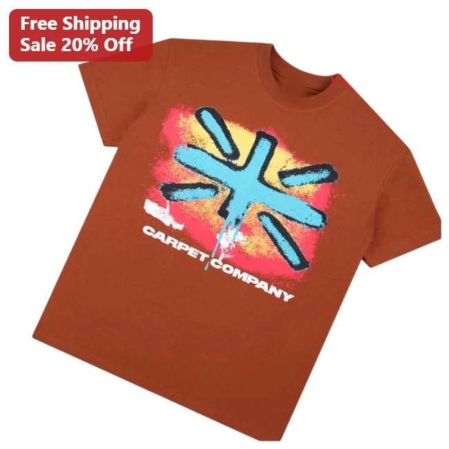 Carpet Company SS26 Streetwear Graphic Tee Retro Distressed Starburst Shirt