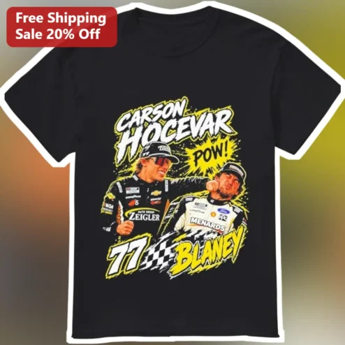 Carson Hocevar POW Blaney NASCAR Bristol Fight Comic Style Graphic Tee