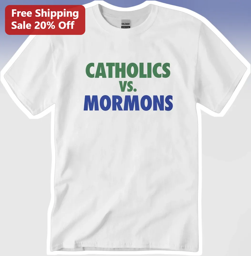 Catholics vs Mormons Tee Vintage College Football Rivalry Shirt Unisex Game Day Apparel