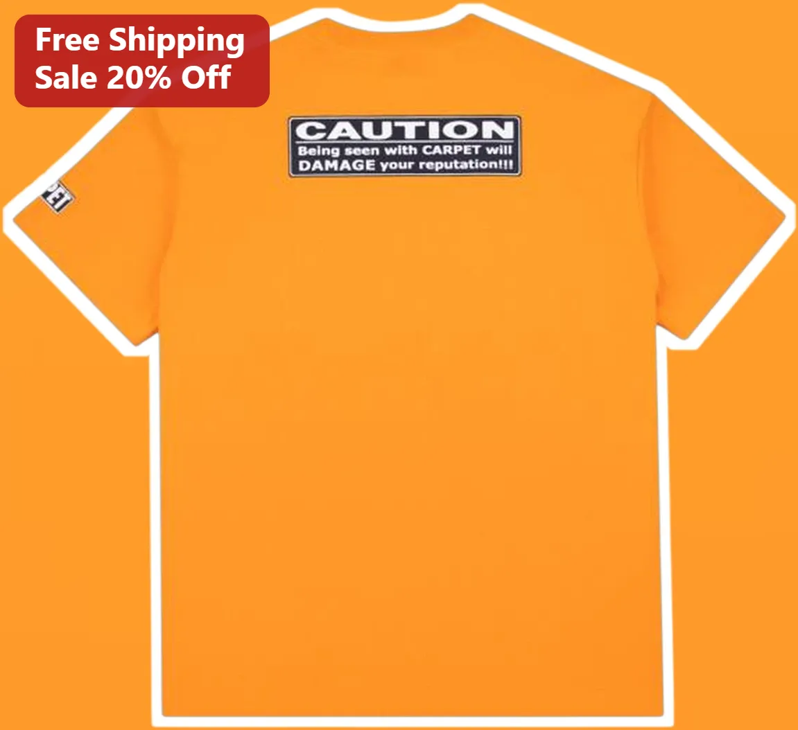 CAUTION Being Seen With Carpet Will Damage Your Reputation Funny Cat Owner Graphic Tee