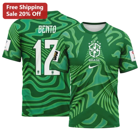 CBF Brasil Jersey Custom Name Number Soccer Shirt