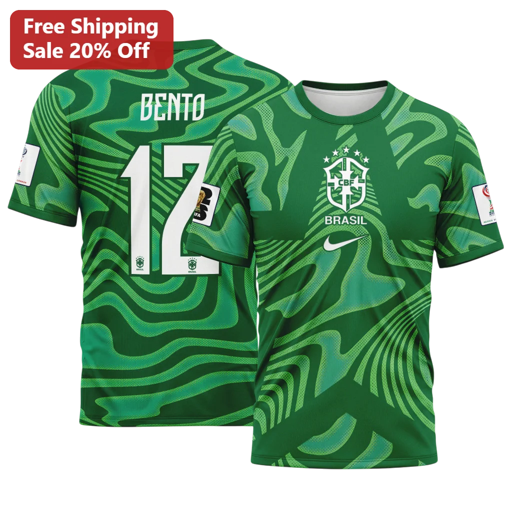 CBF Brasil Jersey Custom Name Number Soccer Shirt