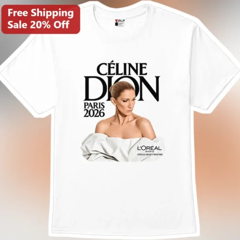 Celine Dion Paris 2026 Graphic Tee Fan Concert Merch Gift