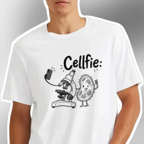 Cellfie Funny Biology Student Science Teacher Gift Graphic Tee