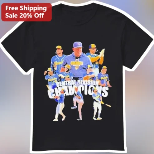 Central Division Champions Tee Milwaukee Brewers Pat Murphy Baseball Fan Gift
