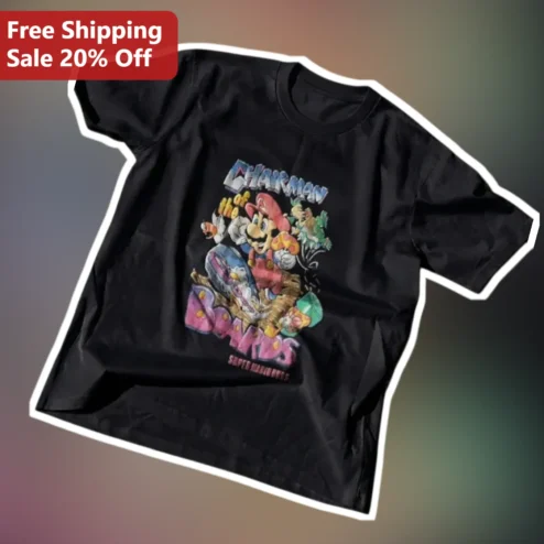 Chairman of the Boards Mario Tee Retro Gaming Graphic Shirt for Gamers