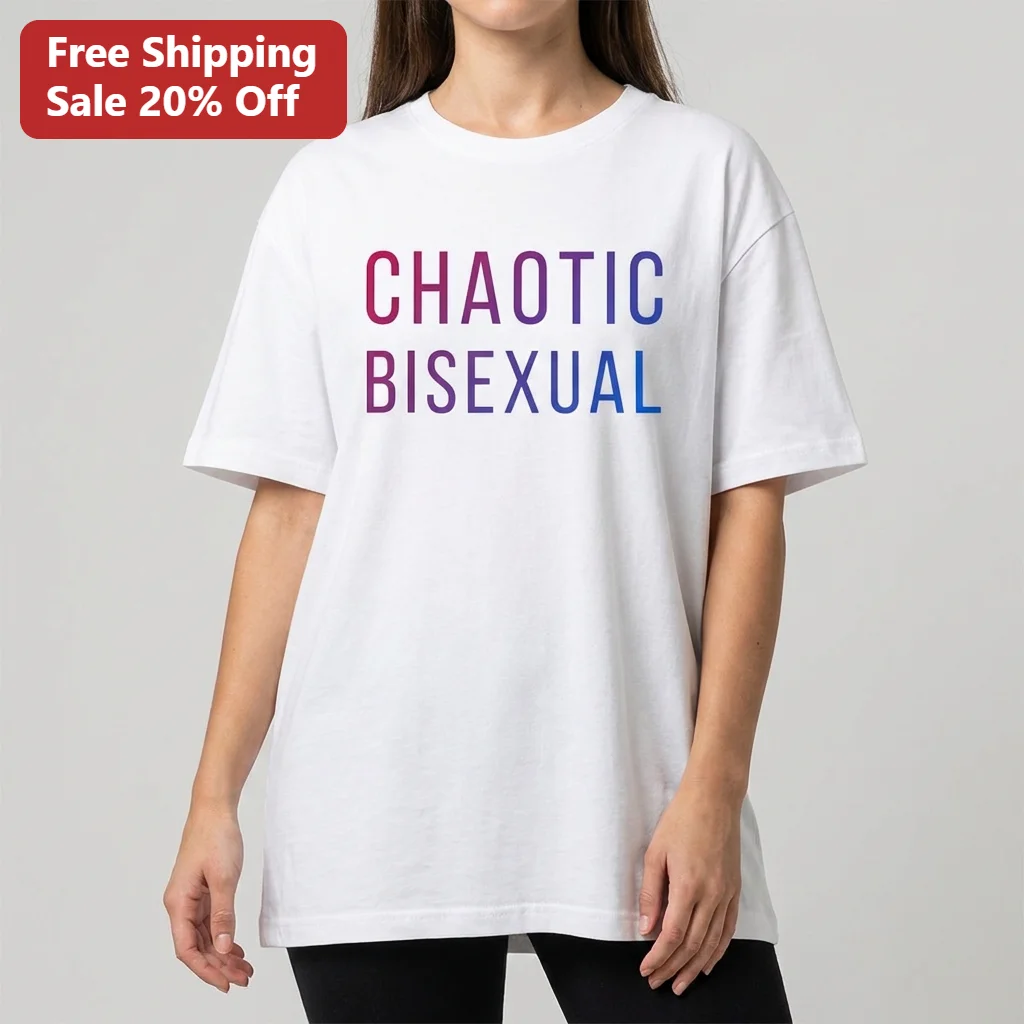 Chaotic Bisexual Tee Bisexual Pride Flag Colors Graphic Shirt Pride Month Gift