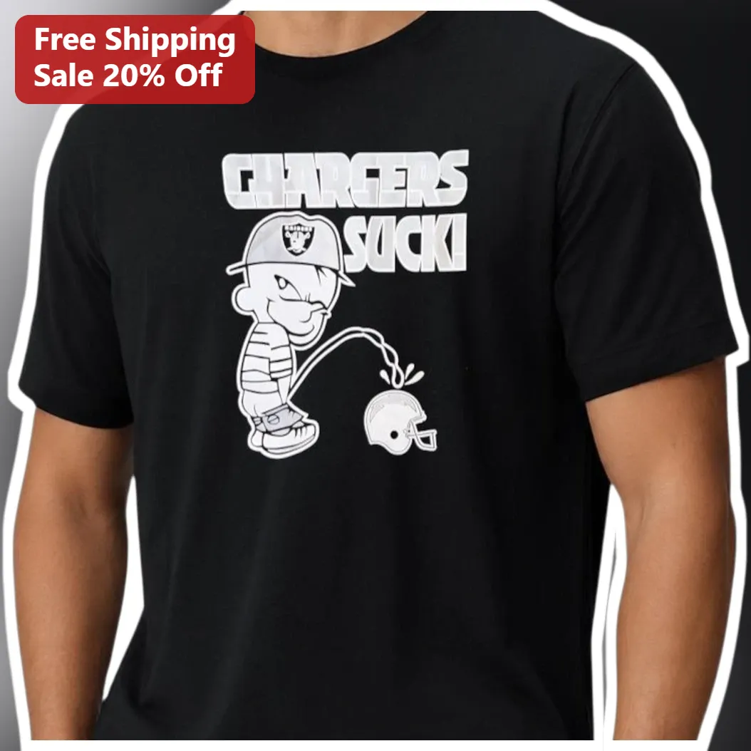 Chargers Suck! Dennis The Menace NFL Rivalry Graphic Tee For Raiders Fans
