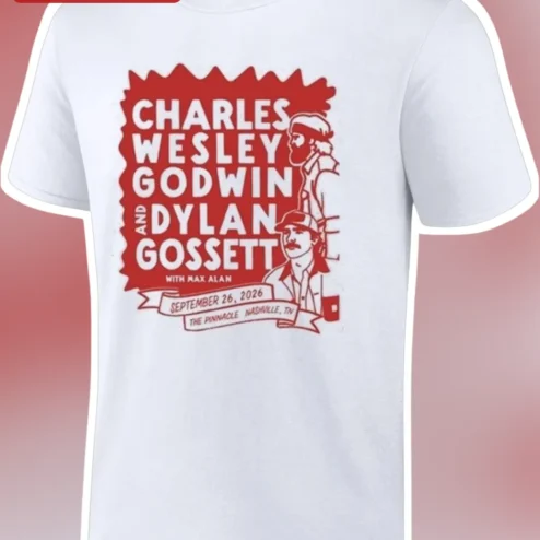 Charles Wesley Godwin and Dylan Gossett With Max Alan Tee Country Music Concert Merch