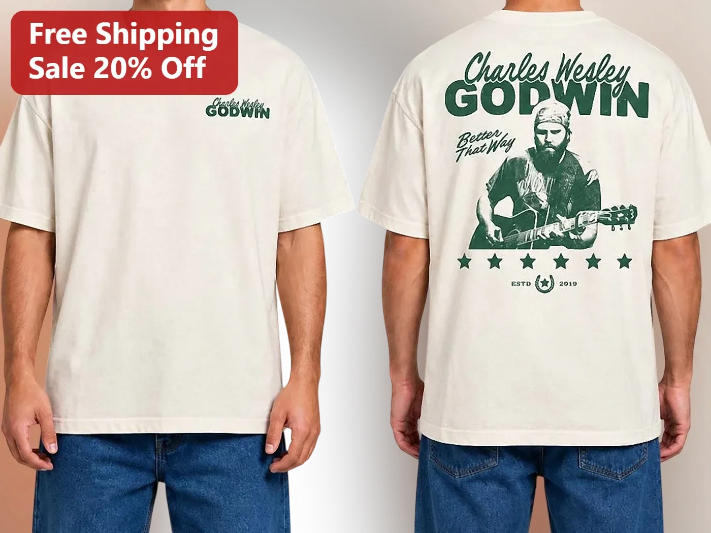 Charles Wesley Godwin Better That Way Vintage Country Music Tee