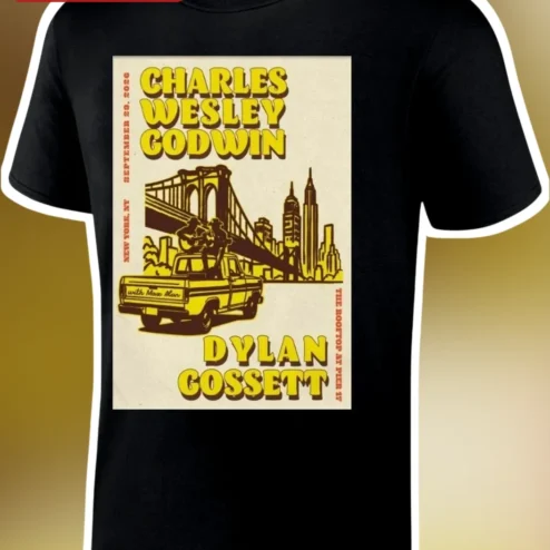 Charles Wesley Godwin Dylan Gossett Vintage Concert Poster Tee Country Folk Rock Shirt