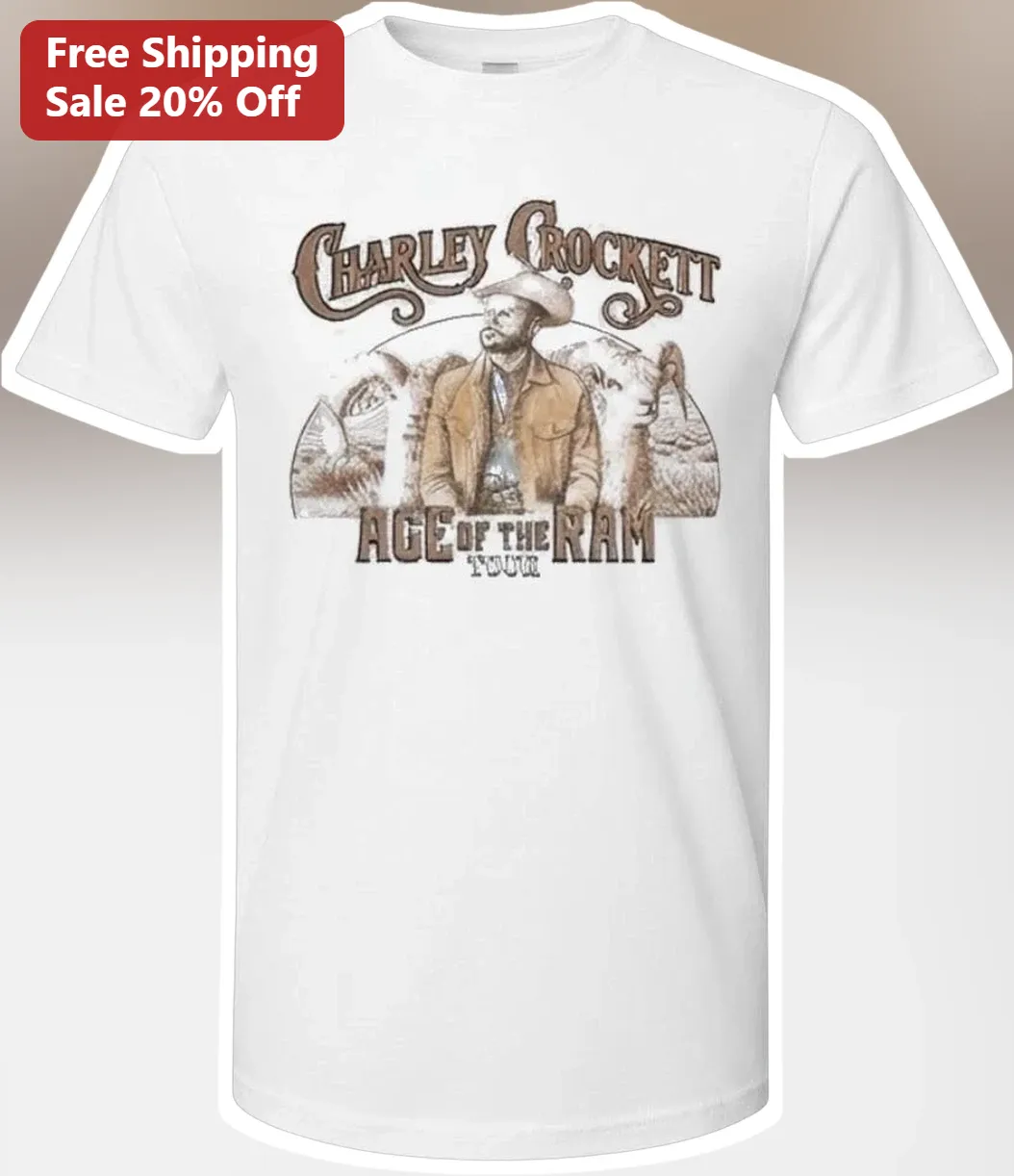 Charley Crockett Age of the Ram Tour Tee Vintage Western Country Music Merch