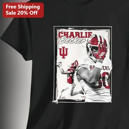 Charlie Becker Indiana Hoosiers Football Player Vintage Distressed Graphic Tee